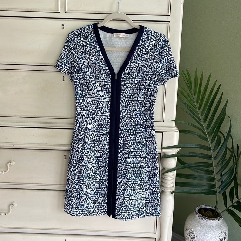 Tory Burch Ponte Blue A line shift dress XS